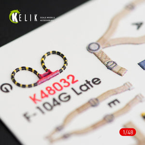 KELIK K48032 F-104G &amp;quot;STARFIGHTER&amp;quot; LATE TYPE INTERIOR 3D DECALS FOR HASEGAWA KIT 1/48 – imagen 4