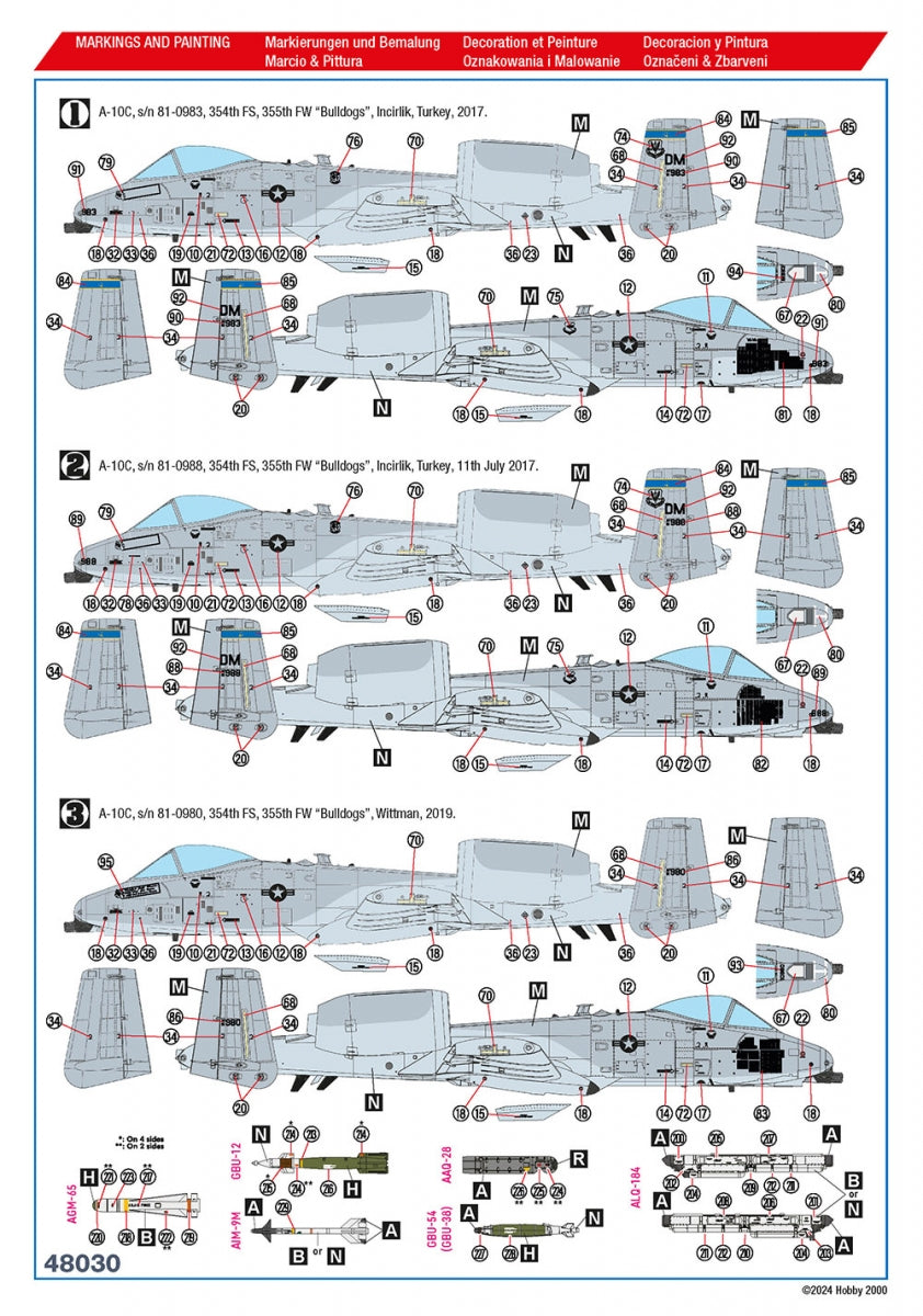 Hobby 2000 48030 A-10C A-10C Operation Inherent Resolve 1/48 – imagen 3