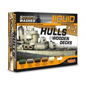 Lifecolor LP04 Liquid pigments Set Hulls and wooden decks 6x22ml