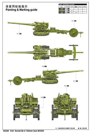 Trumpeter 02338 Soviet Br-2 152mm Gun M1935 1/35 – immagine 2