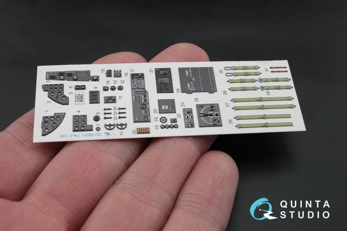 Quinta Studio QD48011 Pe-2 3D-Printed &amp;amp; coloured Interior on decal paper (for Zvezda kits) 1/48 – imagen 2