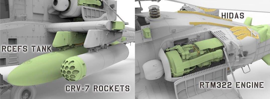 Takom 2604 AH Mk. 1 Apache Attack Helicopter 1/35 – imagen 4