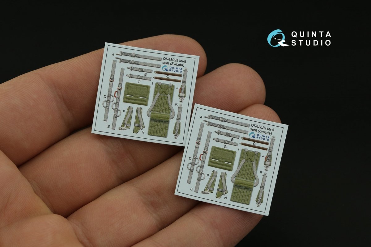 Quinta Studio QD48354 Mi-17 (Mi-8MT Export version) 3D-Printed &amp;amp; coloured Interior on decal paper (Zvezda) 1/48 – imagen 6