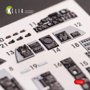 KELIK K48070 F-4E &amp;quot;PHANTOM II&amp;quot; INTERIOR 3D DECALS FOR MENG KIT 1/48 – immagine 7