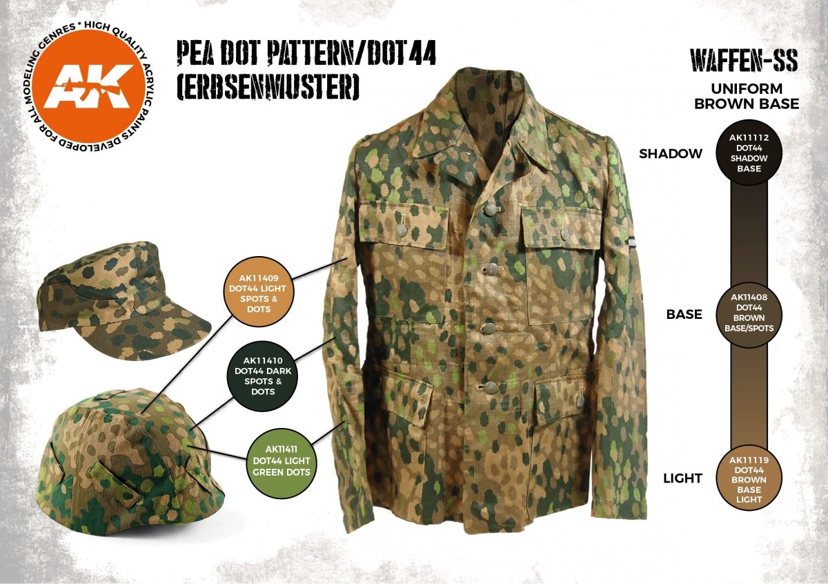 AK Interactive AK11623 PEA DOT PATTERN/DOT44 (ERBSENMUSTER) – image 3