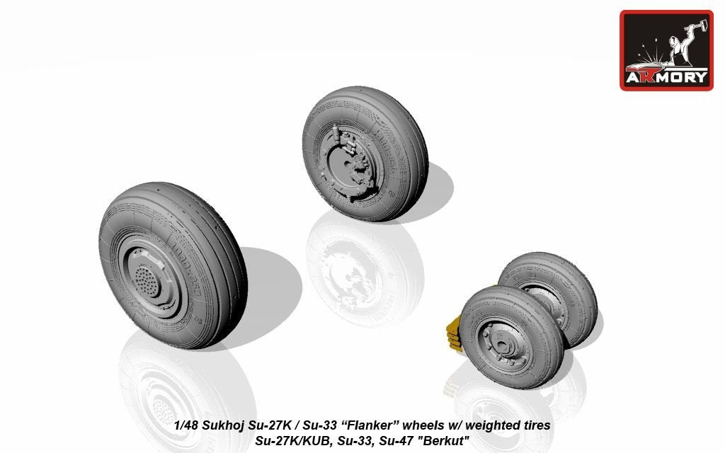 Armory Models AW48023 Sukhoj Su-27K / Su-33 Flanker wheels 1/48 – Bild 2