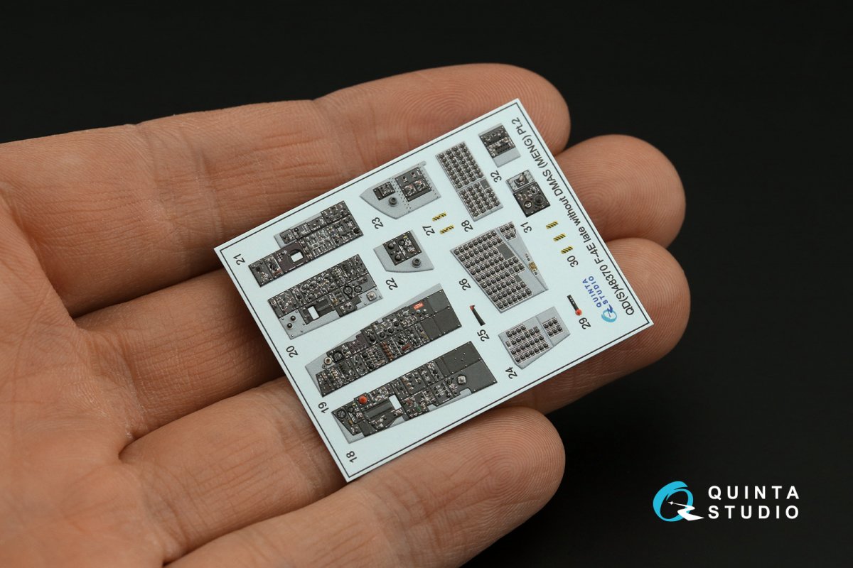 Quinta Studio QDS-48370 F-4E late without DMAS 3D-Printed &amp;amp; coloured Interior on decal paper (Meng) (Small version) 1/48 – imagen 5