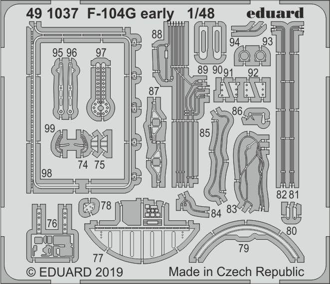 Eduard 491037 F-104G début 1/48 KINETIC MODEL 