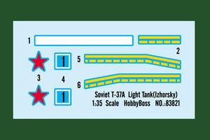 Hobby Boss 83821 Soviet T-37A Light Tank (Izhorsky) 1/35 – imagen 3