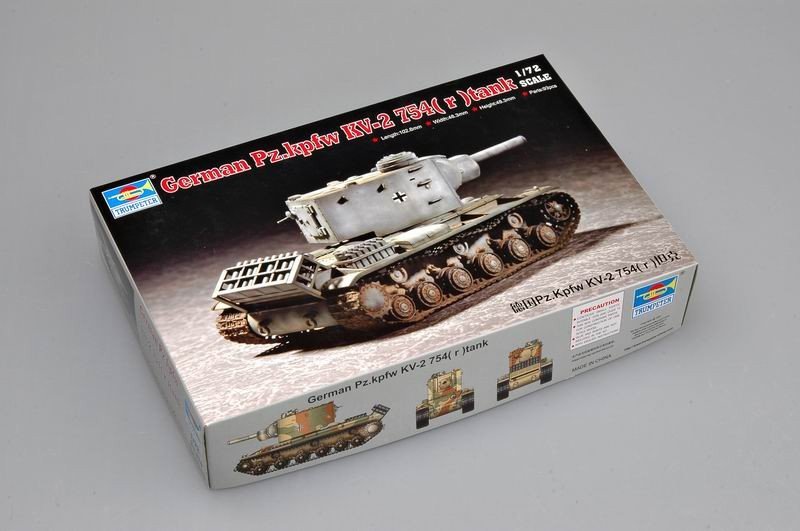 Trumpeter 07266 German Pz.kpfw KV-2 754( r )tank 1/72 – imagen 2