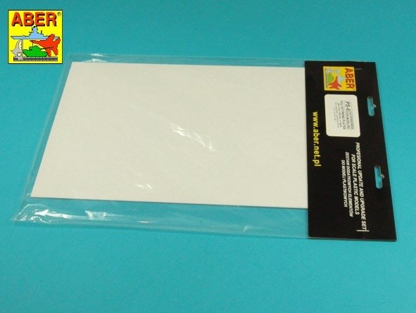 Aber PS-6 White polystyrene plates 195 x 315 x 2.00 mm x 1 pcs.