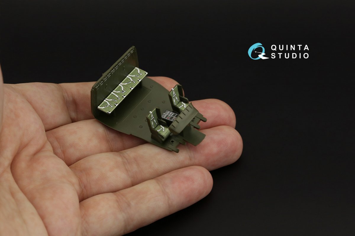 Quinta Studio QD72046 Uh-1B 3D-Printed &amp;amp; coloured Interior on decal paper (Italeri) 1/72 – immagine 8