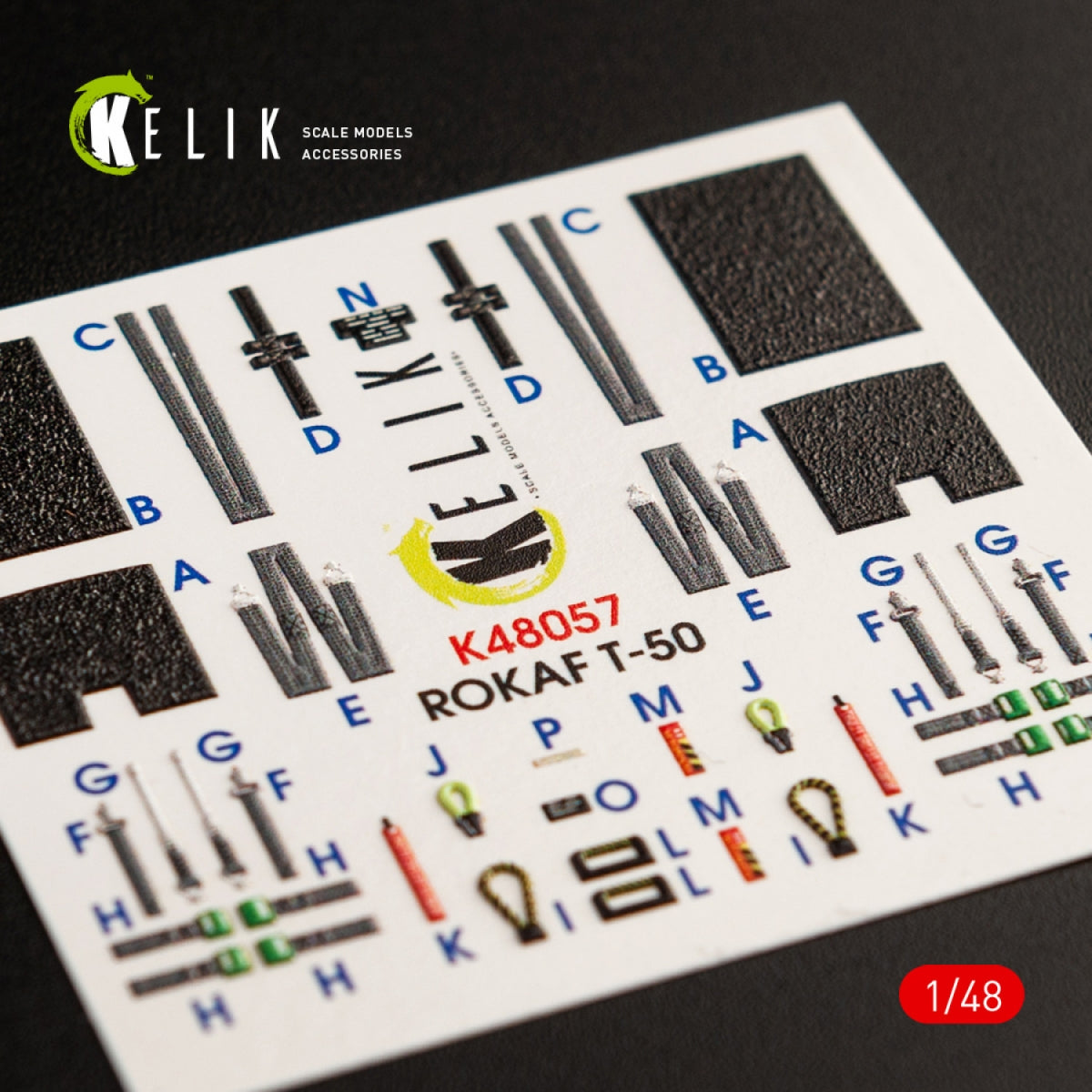 KELIK K48057 T-50 ROKAF INTERIOR 3D DECALS FOR ACADEMY KIT 1/48 – imagen 4