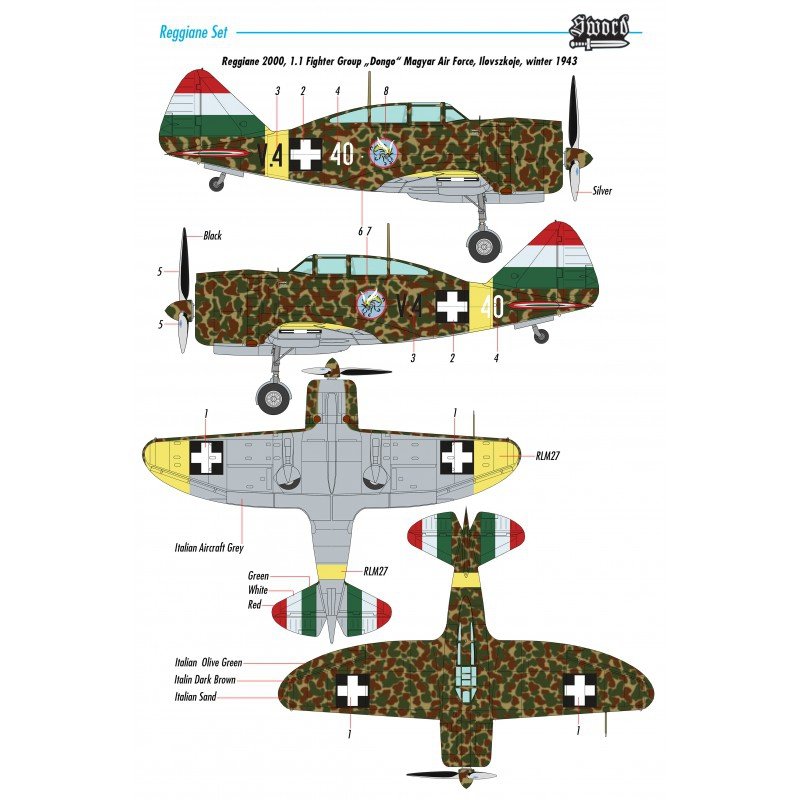 Sword 72110 Reggiane Fighter 6pcs 1/72 – image 3