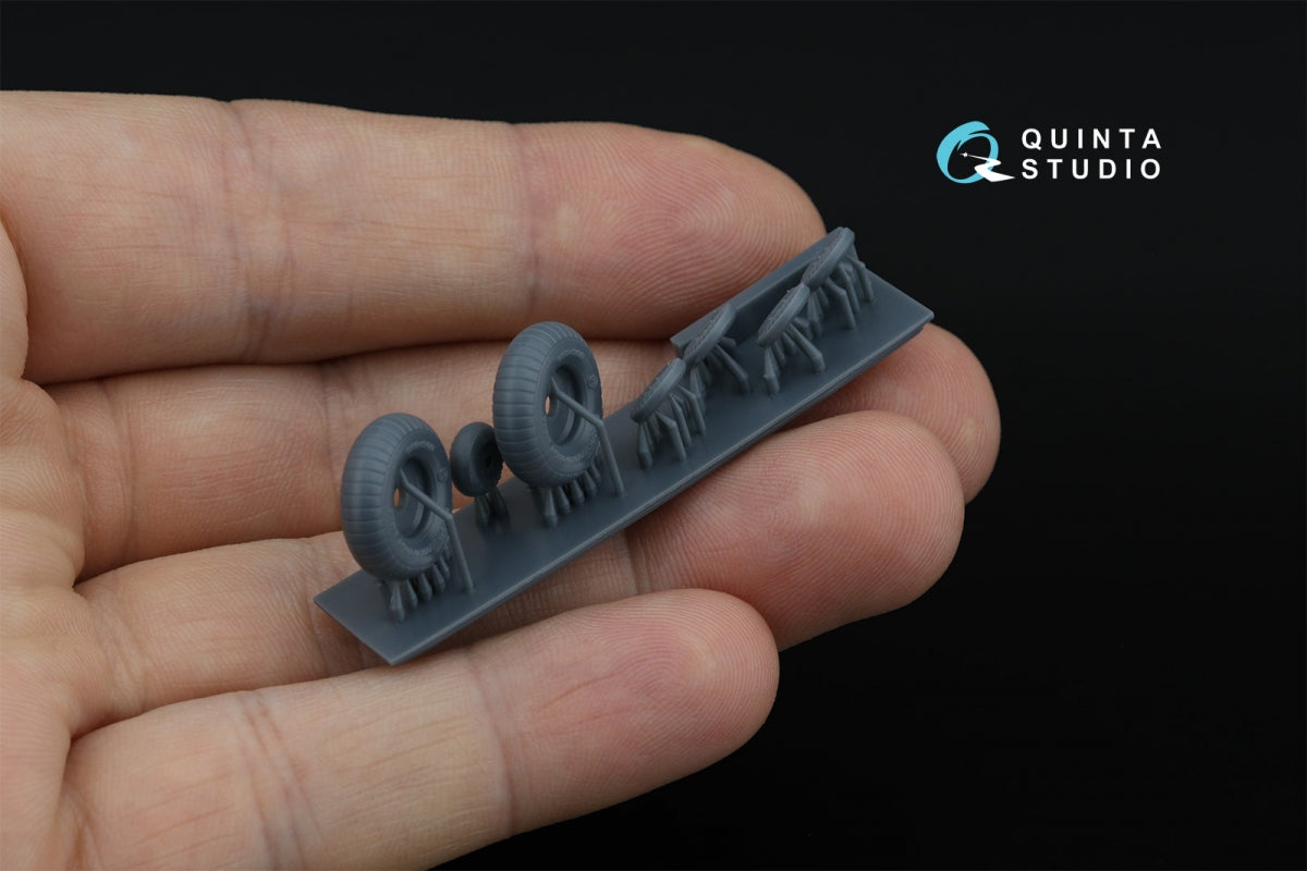 Quinta Studio QT48064 LaGG-3, MiG-3, La-5/La-7/La-9, Yak-7/Yak-9, I-185/250 Wheels (radial tread) (all kits) 1/48 – Bild 4