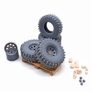 Pneus et jantes tout-terrain extrêmes Yamamoto YMPRIM20, kit Pro 15 pouces, échelle 1/24 – image 2