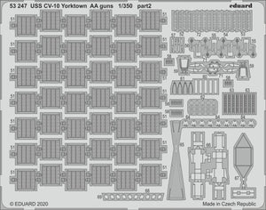 Eduard 53247 USS CV-10 Yorktown Canons AA 1/350 TRUMPETER – image 2