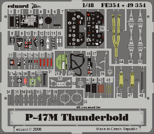 Eduard FE354 P-47M Thunderbolt 1/48 Tamiya
