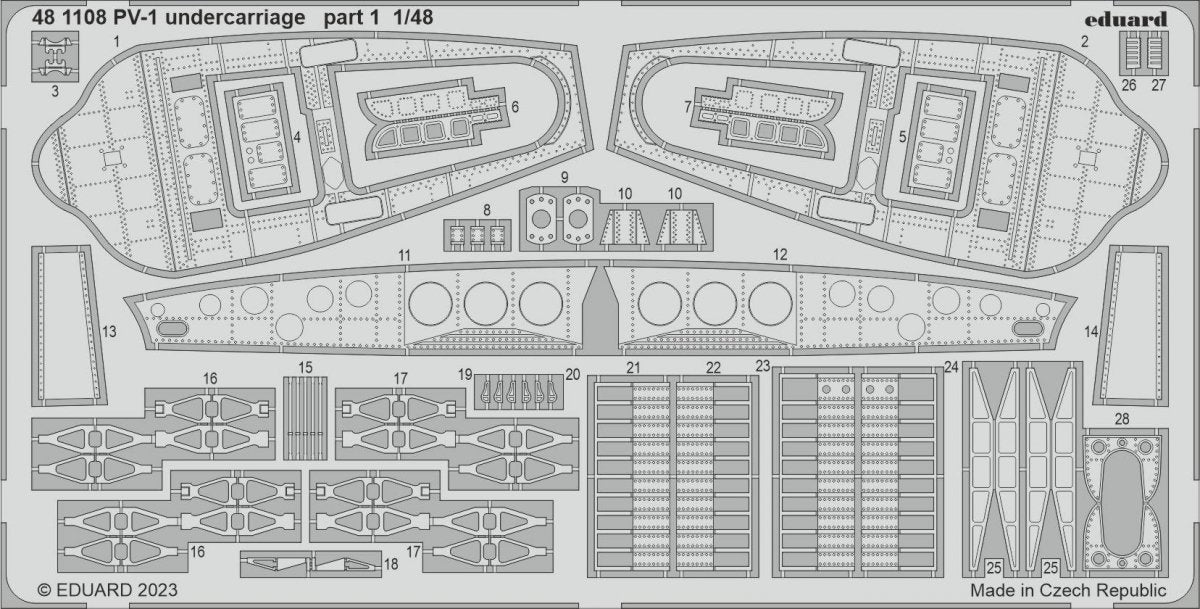 Eduard 481108 PV-1 undercarriage ACADEMY 1/48 – imagen 2