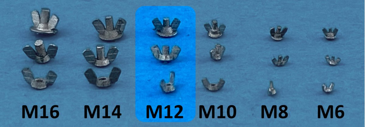 Point of no Return 1623004 Nakrętki motylkowe M12 / M12 wing nuts 1/16 – imagen 2