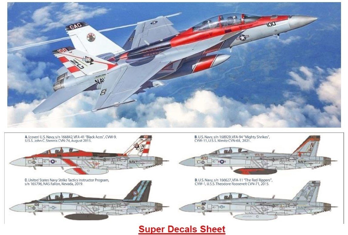 Italeri 2823 F/A-18F U.S. Navy Special Colors 1/48 – immagine 2