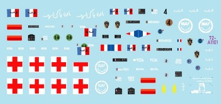 Star Decals 72-A1101 ISAF-Afghanistan # 2. Peacekeepers from France. Renault VAB, VAB Sanitaire, Panhard VBL. 1/72 – imagen 3