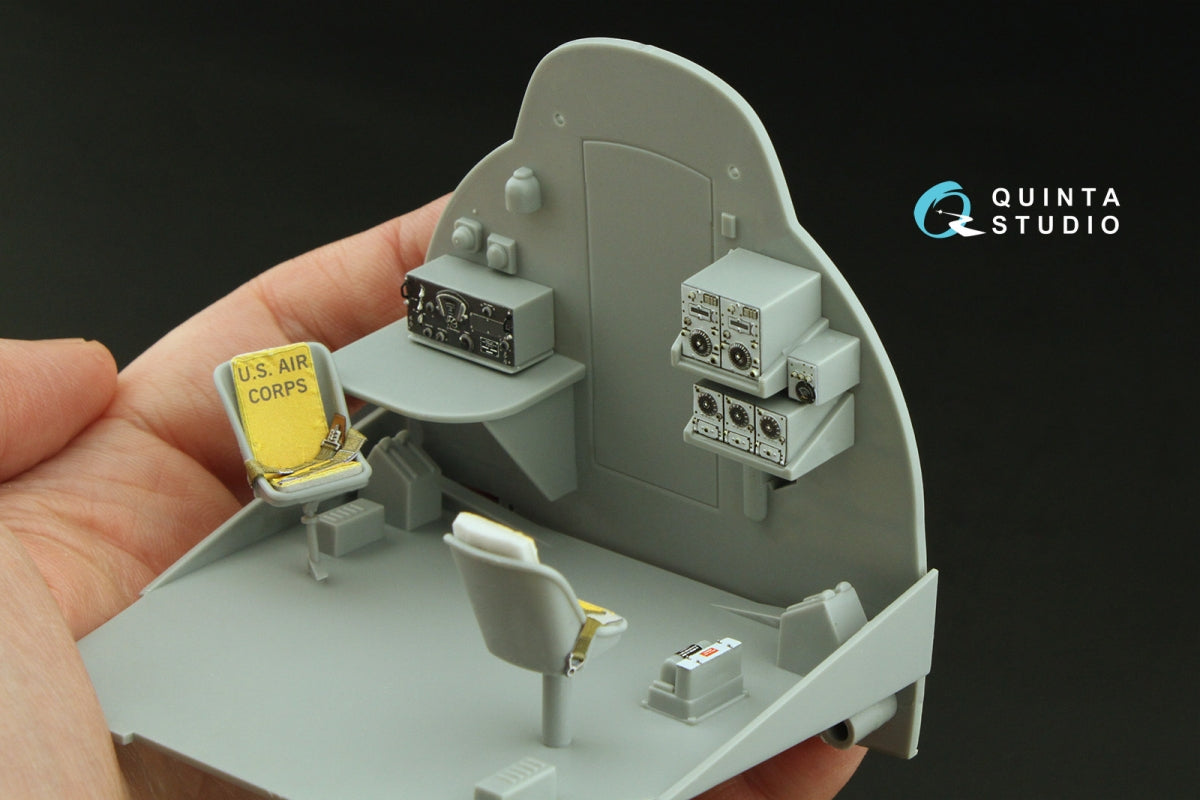 Quinta Studio QD32234 Boeing B-17E/F Radio operator&amp;#39;s compartment. 3D-Printed coloured Interior on decal paper (HK models) 1/32 – immagine 10