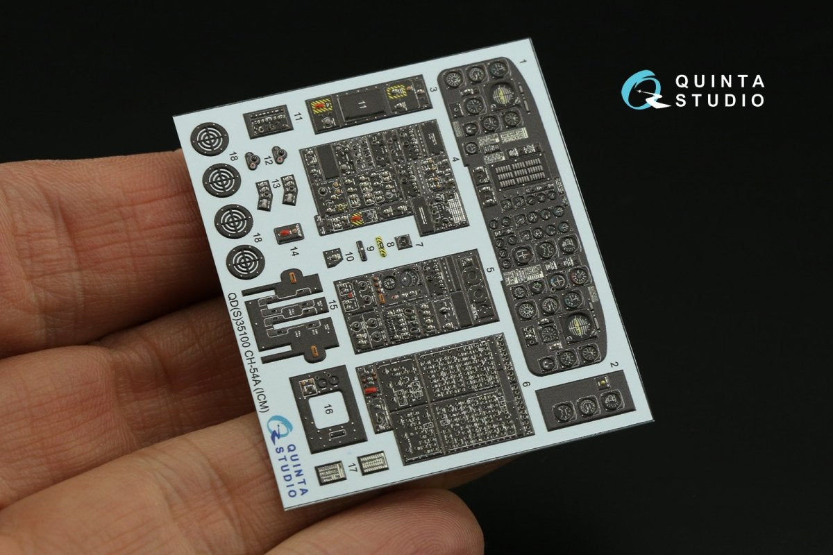 Quinta Studio QDS-35100 CH-54A 3D-Printed &amp;amp; coloured Interior on decal paper (ICM) (Small version) 1/35 – imagen 10