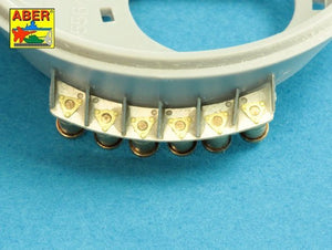 Aber 35A128 Soviet smoke Discharges system for BMP-1 902V “Tucha” with rack 1/35 – immagine 7