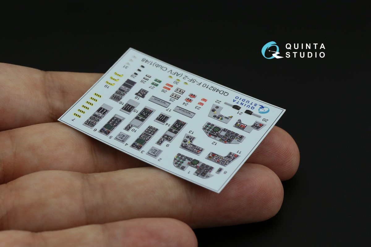 Intérieur imprimé en 3D et coloré sur papier décalcomanie Quinta Studio QD48210 F-5F-2 (AFV club) 1/48 – image 3