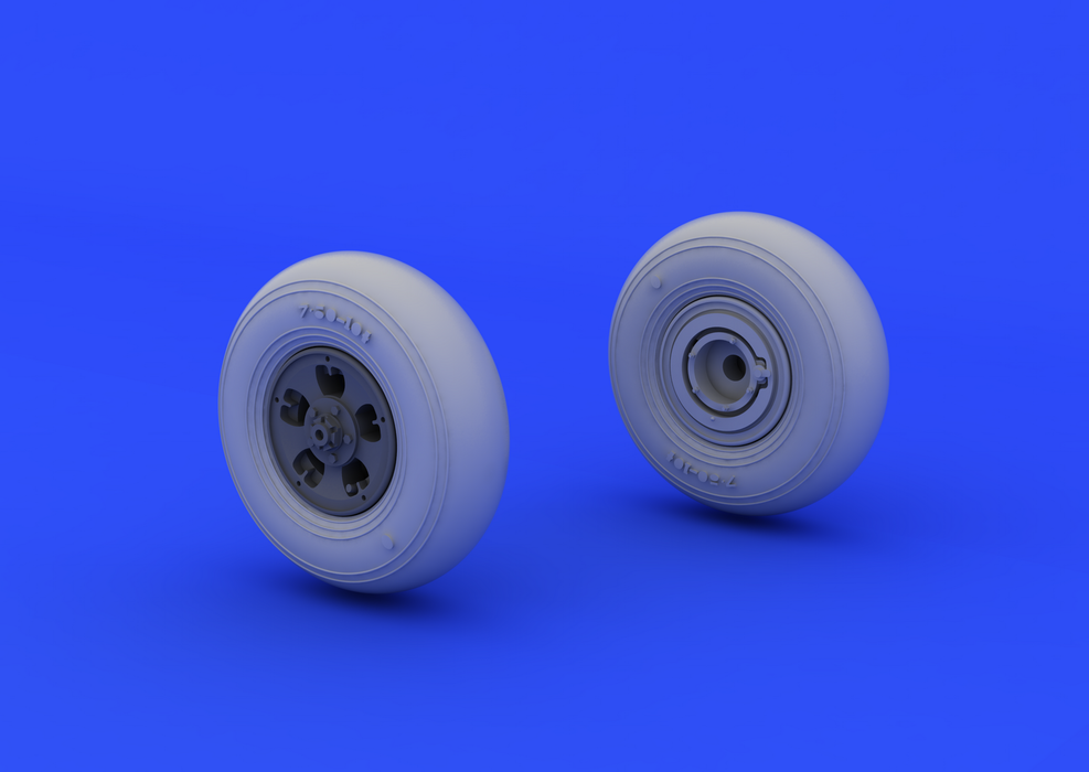 Eduard 648119 Spitfire wheels - 5 spoke, smooth tire 1/48 (EDUARD) – imagen 2
