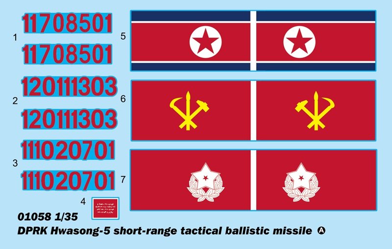 Trumpeter 01058 DPRK Hwasong 5 short-range tactical ballistic missile 1/35 – imagen 22