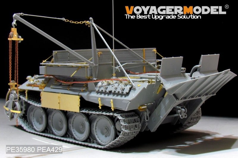 Maquette Voyager PE35980 Bergepanther Ausf.A allemand de la Seconde Guerre mondiale (type tardif, porte-outils Panther G) - Base pour TAKOM 2101 au 1/35 – image 5
