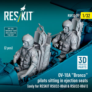RESKIT RSF32-0079 OV-10A &amp;quot;Bronco&amp;quot; pilots sitting in ejection seats (2 pcs) (only for RESKIT RSU32-0060 &amp;amp; RSU32-0061) (3D Printed) 1/32 – zdjęcie 3
