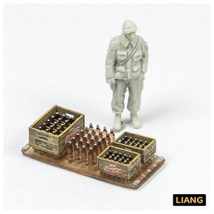 Liang 0434 Beer Soda Bottle Crates WWII x 8 1/48 - 1/72 – zdjęcie 2