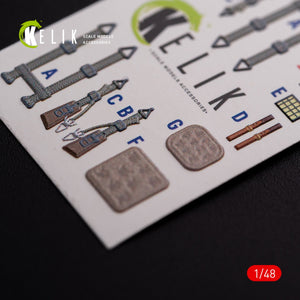 KELIK K48075 Messerschmitt Me-410 A1 interior 3D decals for Meng Model kit 1/48 – imagen 7