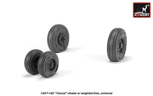 Armory Models AW48327 F-14D Tomcat late type wheels w/ weighted tires 1/48 – imagen 3