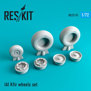 RESKIT RS72-0051 JEU DE ROUES IAI KFIR 1/72
