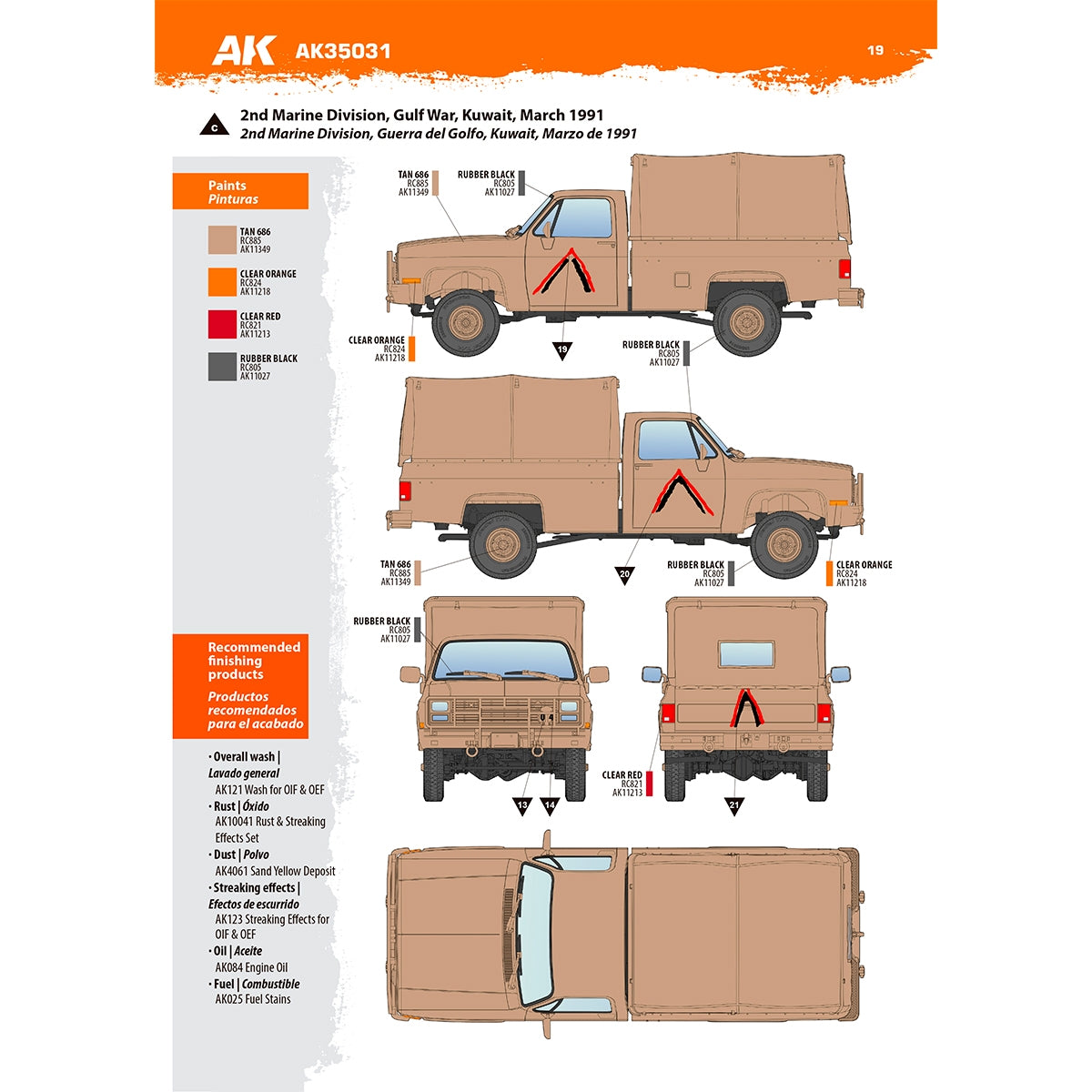 AK Interactive AK35031 M1008 TROOP CARRIER WITH TARP 1/35 – imagen 18