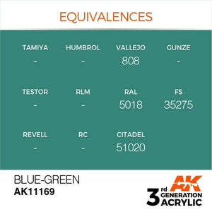 AK Interactive AK11169 BLUE-GREEN – STANDARD 17ml – immagine 3