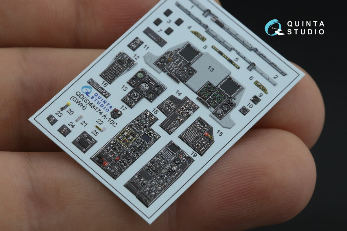 Quinta Studio QDS-48474 A-10C 3D-Printed coloured Interior on decal paper (GWH) (Small version) 1/48 – imagen 7