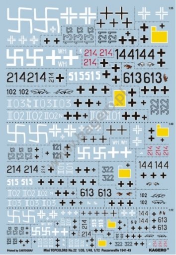 Kagero 15022 Panzerwaffe 1941-43 Part 1 (decals) PL/EN – immagine 3