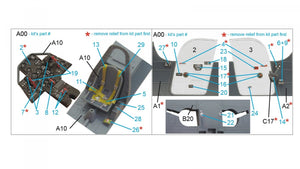 Quinta Studio QD48247 P-39 3D-Printed &amp;amp; coloured Interior on decal paper ( Eduard ) 1/48 – imagen 2