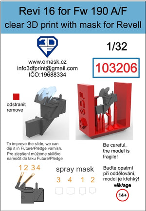 Omask 103206 Revi 16 for Fw 190A/F (Revell) 1/32 – immagine 2