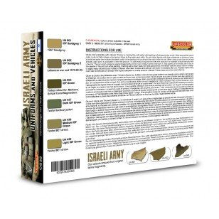 Coffret de peinture acrylique Lifecolor CS32 : chars et uniformes israéliens (6 x 22 ml) – image 2