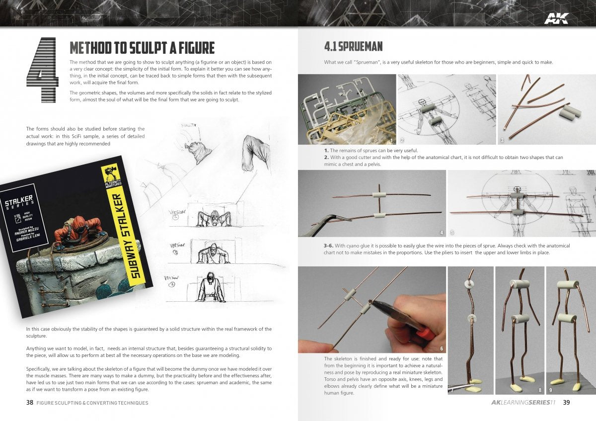 AK Interactive AK512 AK LEARNING 11: FIGURE SCULPTING &amp;amp; CONVERTING TECHNIQUES EN – immagine 4