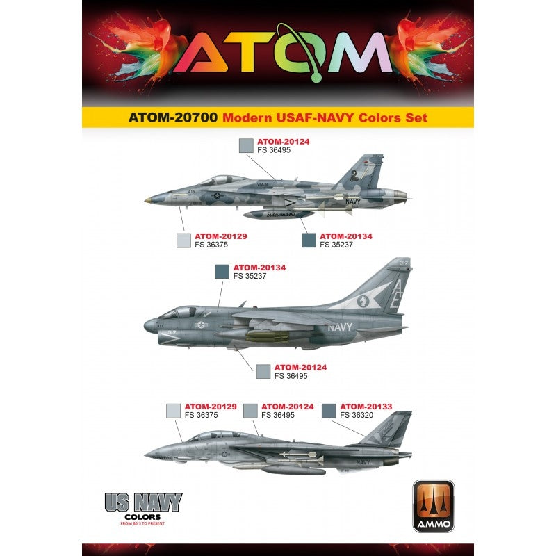AMMO of Mig Jimenez ATOM 20700 Modern USAF-NAVY Colors Set 12 x 20 ml – imagen 3