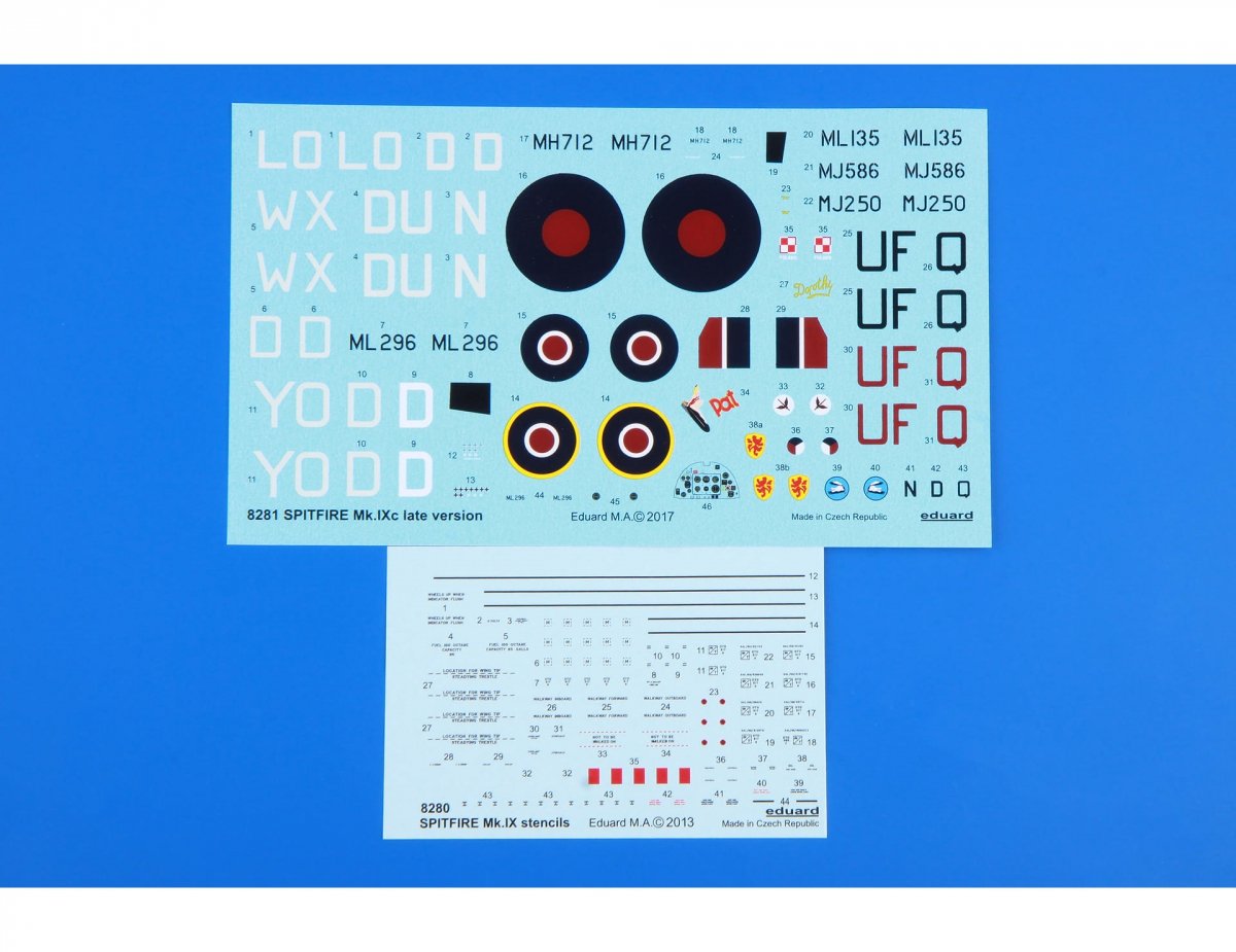 Eduard 8281 Spitfire Mk. IXc late version 1/48 – immagine 9