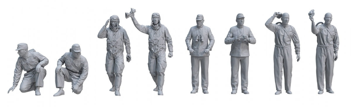 Border Model BR-006 IJN Carrier Crew Pilots &amp;amp; Officers x 8 resin figures 1/35 – Bild 2