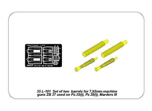 Aber 35L-101 Set of 2 barrels for machine guns ZB 37 used on Pz.35/38(t) tanks 1/35 – zdjęcie 9